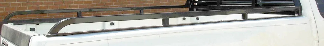 RF28 – CATTLEMAN Bed Side Rail, Direct Fit Bolt On Mount Painted Black Steel No Tie Down Not Compatible With Tool Box